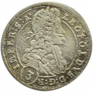 Austria, Leopold I, 3 krajcary 1700 GE, Praga