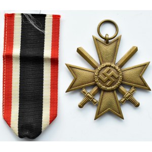 Niemcy, III Rzesza, Krzyż Zasługi Wojennej za rok 1939 z mieczami, wstążka, klasa II, R.Leukert