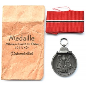 Niemcy, III Rzesza, Medal za Kampanię Zimową na Wschodzie 1941/1942, wstążka, torebka