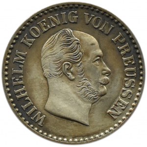 Niemcy, Prusy, Wilhelm, srebrny grosz 1861 A, Berlin