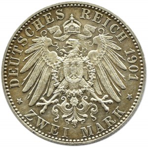 Niemcy, Prusy, Wilhelm II, 2 marki 1901 A, Berlin