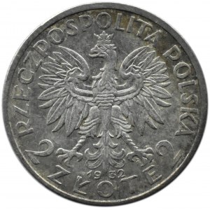 Polska, II RP, Głowa kobiety, 2 złote 1932, Warszawa