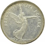 Polska, II RP, Nike, 5 złotych 1928, Bruksela, odmiana bez znaku mennicy