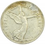 Polska, II RP, Nike, 5 złotych 1928, Warszawa, odmiana ze znakiem mennicy, piękna!