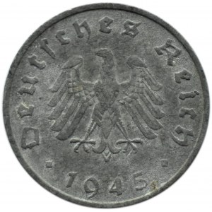 Niemcy powojenne, 10 pfennig 1945 F, Stuttgart, rzadkie