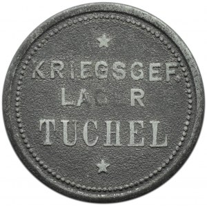 Tuchel, Obóz jeniecki Tuchola, żeton 50 pfennig, cynk