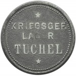 Tuchel, Obóz jeniecki Tuchola, żeton 50 pfennig, cynk