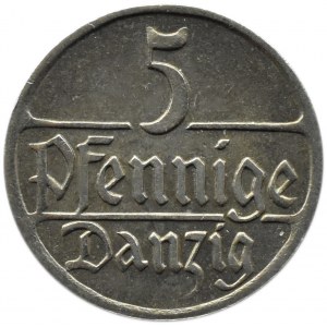 Wolne Miasto Gdańsk, 5 pfennig 1928, Utrecht