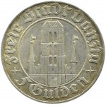 Wolne Miasto Gdańsk, 5 guldenów 1932, Kościół Mariacki, Berlin, rzadkie