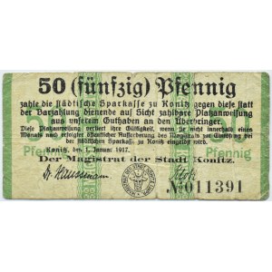 Konitz/Chojnice, 50 pfennig 1917