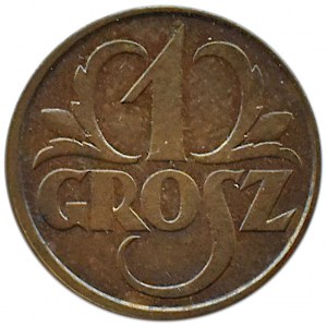 Polska, II RP, 1 grosz 1931, Warszawa, UNC