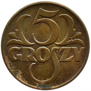 Polska, II RP, 5 groszy 1938, Warszawa