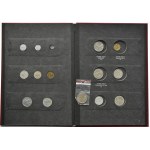 Polska, PRL, zestaw monet w klaserze Fischera 1987-1990