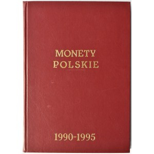 Polska, PRL, zestaw monet w klaserze Fischera 1990-1995