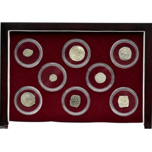 Skarbnica Narodowa, Zestaw 8 srebrnych monet średniowiecznej Europy, UNC