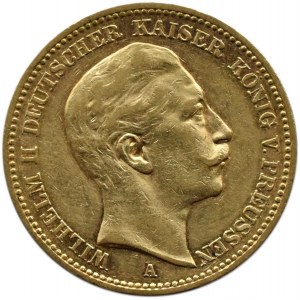 Niemcy, Prusy, Wilhelm II, 20 marek 1889 A, Berlin, mały orzeł