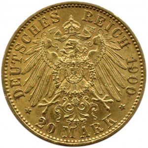 Niemcy, Prusy, Wilhelm II, 20 marek 1900 A, Berlin