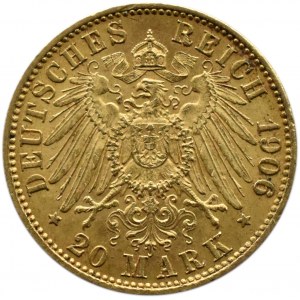 Niemcy, Prusy, Wilhelm II, 20 marek 1906 A, Berlin