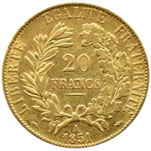 Francja, Republika, Ceres, 20 franków 1850 A, Paryż