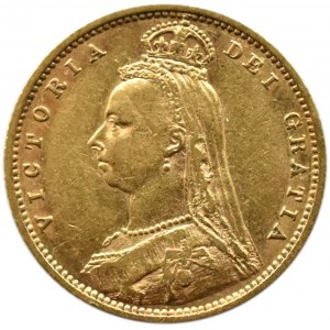 Wielka Brytania, Wiktoria, 1/2 suwerena 1892, Londyn