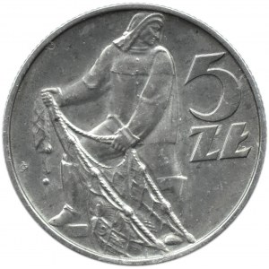 Polska, PRL, Rybak, 5 złotych 1971, Warszawa, UNC