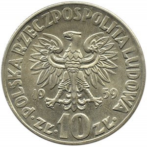 Polska, PRL, 10 złotych 1959, Mikołaj Kopernik, Warszawa, UNC