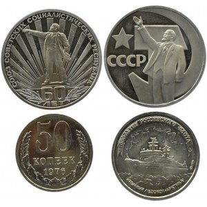 Rosja, ZSRR, Lenin, lot rubli 1967-1996, proof, UNC