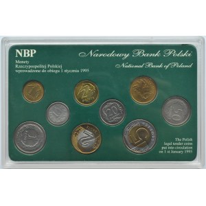 Polska, III RP, zestaw monet obiegowych NBP po denominacji 1990-1994, RZADKIE