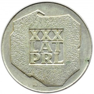 Polska, PRL, 200 złotych 1974, XXX lat PRL destrukt - odwrotka o 180 stopni