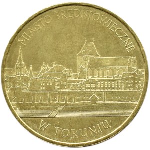 Polska, III RP, 2 złote 2007, Miasto Średniowieczne w Toruniu, DESTRUKT