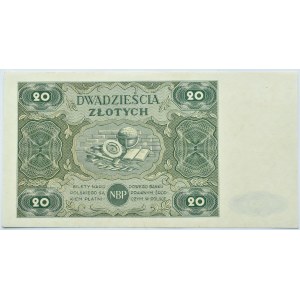 Polska, RP, 20 złotych 1947, seria B, UNC
