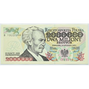 Polska, III RP, 2 000 000 złotych 1993, seria B, Warszawa, UNC