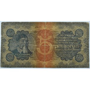 Czechosłowacja, 5 koron 1921, seria 4, Praga