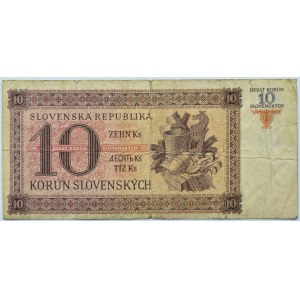 Słowacja, 10 koron 1939, seria Oy15, Bratysława