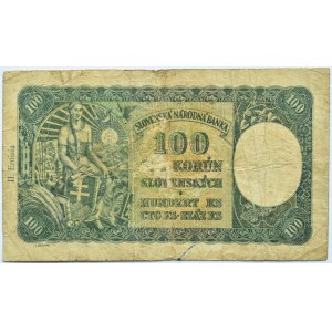 Słowacja, 100 koron 1940 emisja II, seria A1, Bratysława