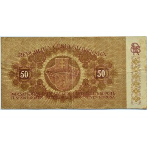 Czechosłowacja, 50 koron 1919, seria 0012, Praga, BARDZO RZADKI!!!