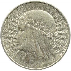 Polska, II RP, Głowa Kobiety, 10 złotych 1932, ze znakiem mennicy, Warszawa