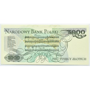 Polska, PRL, 5000 złotych 1988, seria DC, Warszawa, UNC