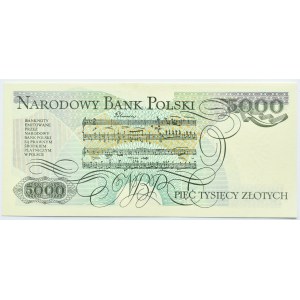 Polska, PRL, 5000 złotych 1988, seria DG, Warszawa, UNC