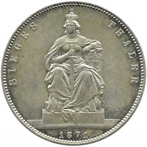 Niemcy, Prusy, Wilhelm I, talar 1871 A, Berlin, Piękny