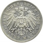 Niemcy, Wirtembergia, Wilhelm II, 5 marek 1903 F, Stuttgart