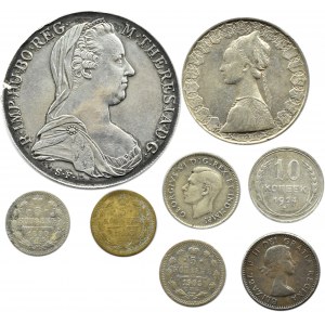 Austria, Kanada, Rosja, Włochy, lot 8 srebrnych monet