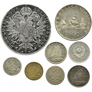 Austria, Kanada, Rosja, Włochy, lot 8 srebrnych monet