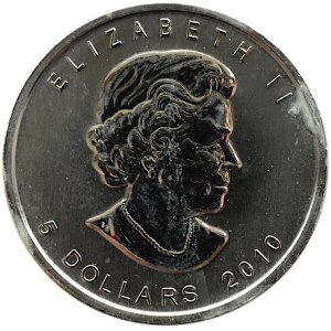 Kanada, liść klonu, 5 dolarów 2010, Ottawa, UNC