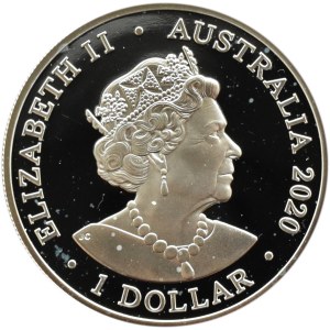 Australia, 1 dolar 2020, Delfin Spinner (Długoszczęki), Canberra
