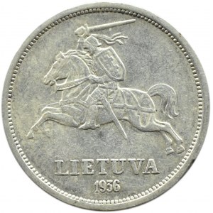 Litwa, J. Basanavicius, 5 litów 1936, Kowno