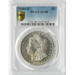 USA, Morgana, 1 dolar 1881, San Francisco, PCGS AU58