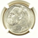 Polska, II RP, Józef Piłsudski, 10 złotych 1939, Warszawa, NGC MS61