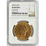 USA, 20 dolarów 1904, San Francisco, NGC AU