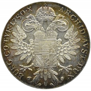 Austria, Maria Teresa, talar 1780, nowe bicie, menniczy egzemplarz